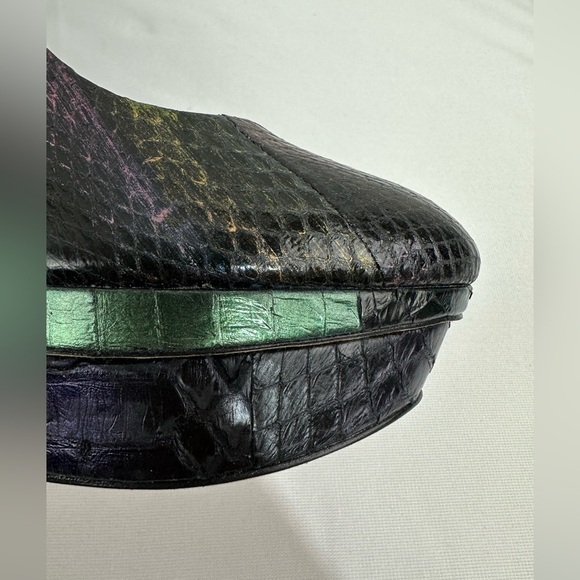 Brian Atwood Iridescent Snakeskin Ferguson Platform Heels Pumps Size 9.5 - Picture 7 of 14
